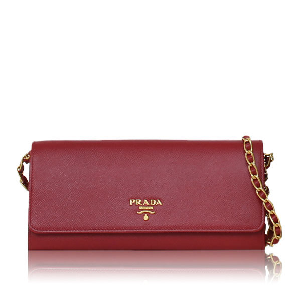 PRADA サフィアーノチェーンウォレット 20 x10 x1cm(幅 x 高さ x マチ)