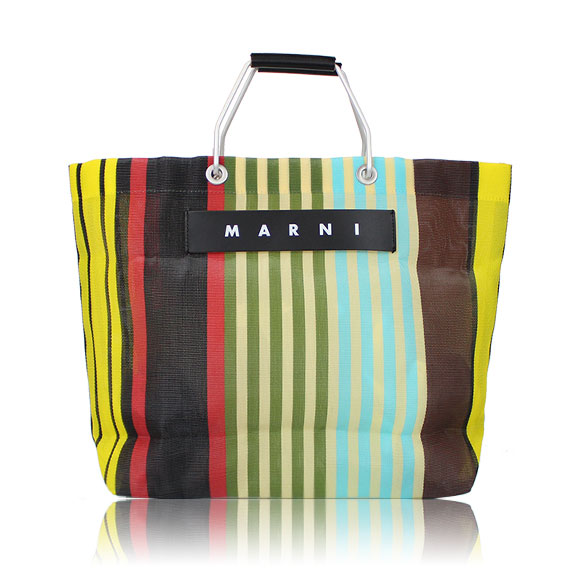 MARNI ストライプトートバッグ 34 x32 x11cm(幅 x 高さ x マチ)