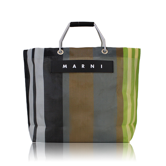 MARNI ストライプトートバッグ 33 x32 x12cm(幅 x 高さ x マチ)