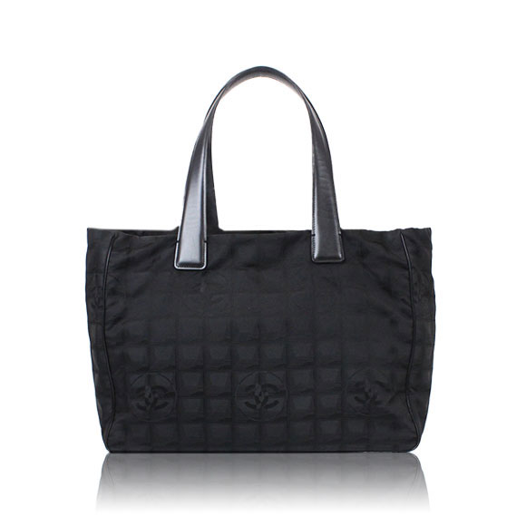 品質は非常に良い CHANEL◇ニュートラベルライン/トートバッグ/BLK