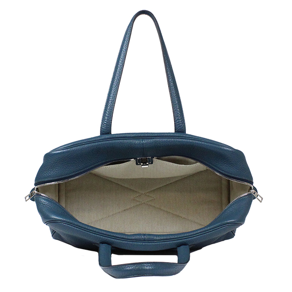 HERMES 未使用品◎HERMES エルメス ヴィクトリア 35 シルバー