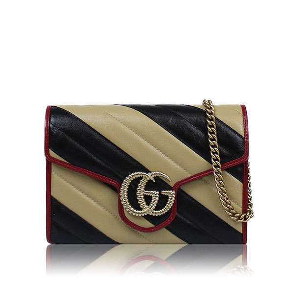 GUCCI GGマーモントチェーンウォレット 20 x14 x4cm(幅 x 高さ x マチ)