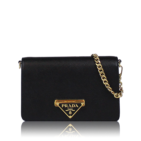 PRADA サフィアーノチェーンショルダーバッグ 17&nbsp;x11&nbsp;x4cm(幅&nbsp;x 高さ&nbsp;x マチ)
