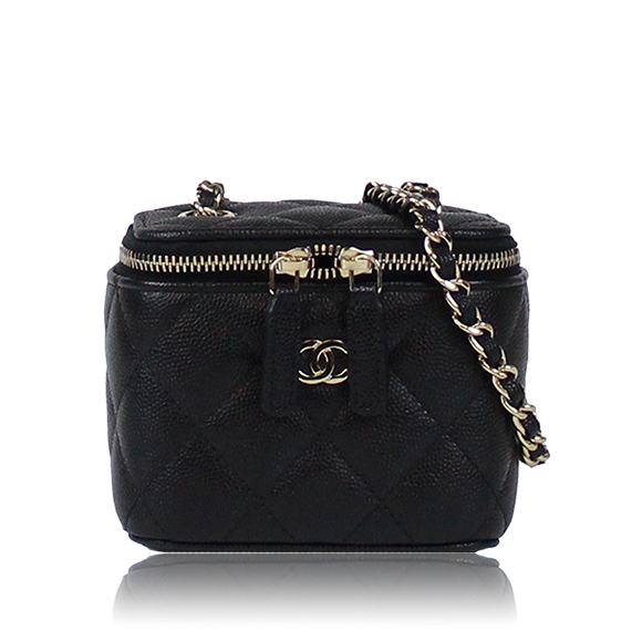 CHANEL ミニヴァニティショルダーバッグ 10 x8 x7cm(幅 x 高さ x マチ)