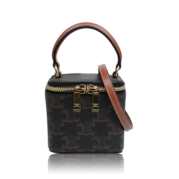 CELINE ミニバニティケース 9&nbsp;x9&nbsp;x9cm(幅&nbsp;x 高さ&nbsp;x マチ)