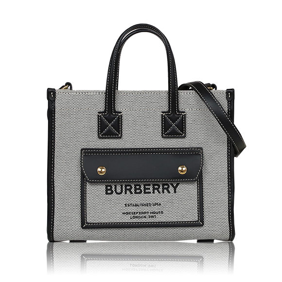 BURBERRY ミニフレヤトート 23 x18 x7cm(幅 x 高さ x マチ)