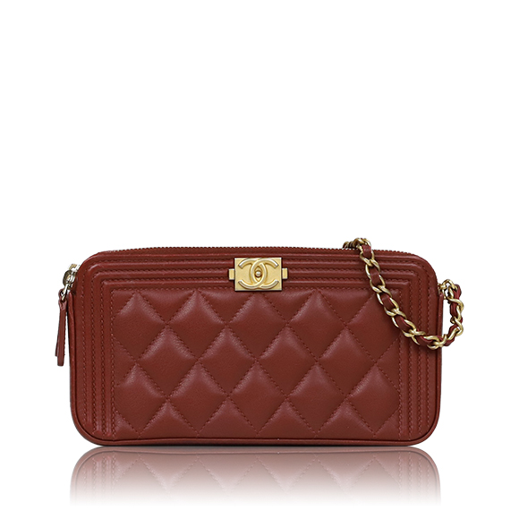 CHANEL ボーイシャネルチェーンウォレット 18&nbsp;x9&nbsp;x3cm(幅&nbsp;x 高さ&nbsp;x マチ)