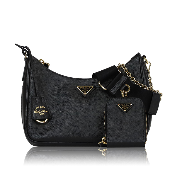 PRADA Re-Edition2005サフィアーノレザーバッグ 22 x17 x6cm(幅 x 高さ x マチ)