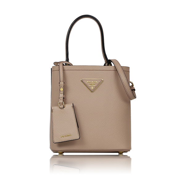 PRADA パニエサフィアーノレザースモールバッグ 17&nbsp;x18&nbsp;x11cm(幅&nbsp;x 高さ&nbsp;x マチ)
