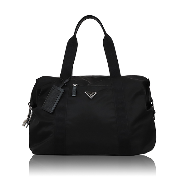 PRADA Re-Nylon×サフィアーノレザーダッフルバッグ 