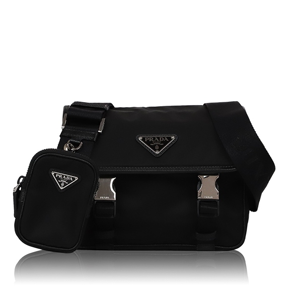 PRADA Re-Nylonサフィアーノレザーショルダーバッグ 21&nbsp;x16&nbsp;x8cm(幅&nbsp;x 高さ&nbsp;x マチ)