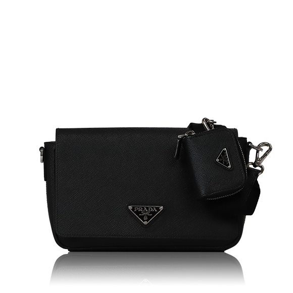 PRADA サフィアーノレザーショルダーバッグ 22&nbsp;x14&nbsp;x5cm(幅&nbsp;x 高さ&nbsp;x マチ)