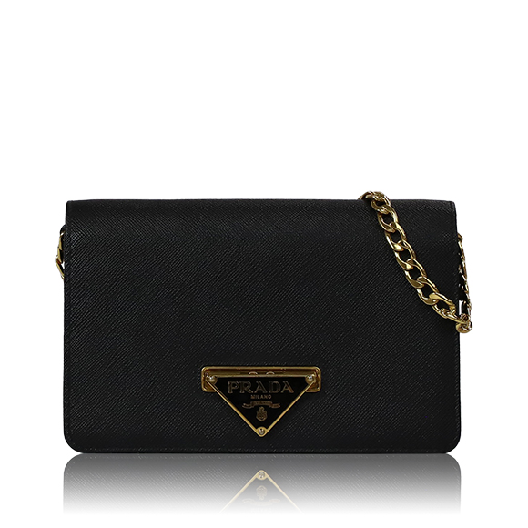PRADA サフィアーノチェーンウォレット 