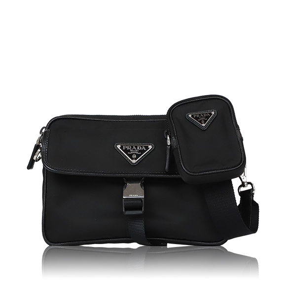 PRADA Re-Nylonxサフィアーノレザー ショルダーバッグ 22&nbsp;x16&nbsp;x6cm(幅&nbsp;x 高さ&nbsp;x マチ)