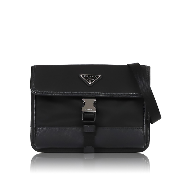 PRADA Re-Nylonサフィアーノレザースマートフォンケース 