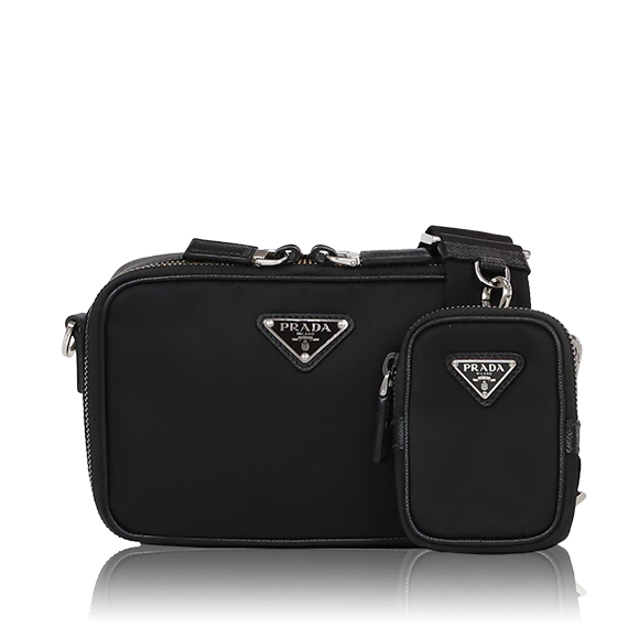 PRADA ブリックRe-Nylonxサフィアーノレザー バッグ 19&nbsp;x13&nbsp;x6cm(幅&nbsp;x 高さ&nbsp;x マチ)