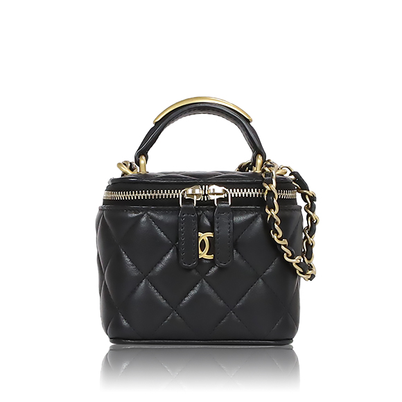 CHANEL ミニヴァニティショルダーバッグ 10 x9 x7cm(幅 x 高さ x マチ)
