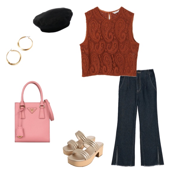 サフィアーノレザーハンドバッグ