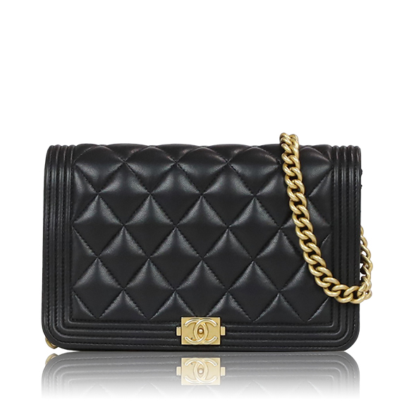 CHANEL ボーイシャネルチェーンウォレット 19&nbsp;x12&nbsp;x4cm(幅&nbsp;x 高さ&nbsp;x マチ)