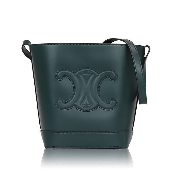 CELINE スモールバケットキュイルトリオンフ 18&nbsp;x22&nbsp;x12cm(幅&nbsp;x 高さ&nbsp;x マチ)