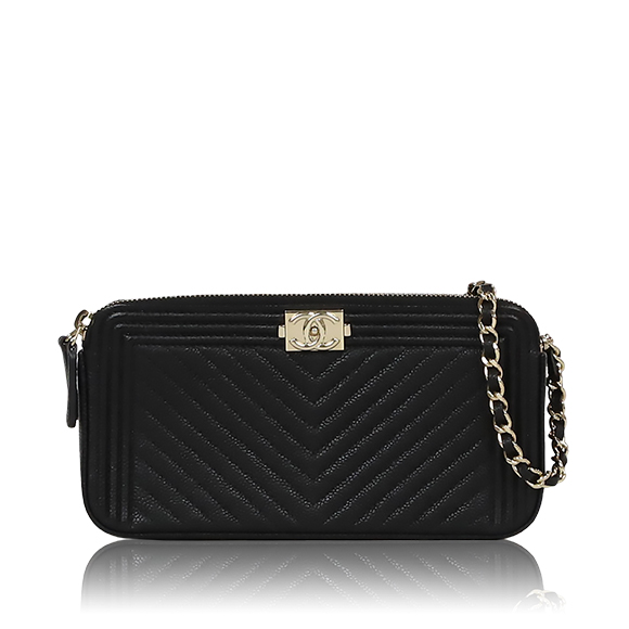 CHANEL ボーイシャネルチェーンウォレット 18&nbsp;x9&nbsp;x3cm(幅&nbsp;x 高さ&nbsp;x マチ)
