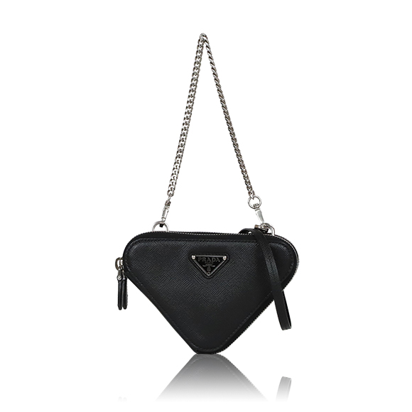 PRADA トライアングルミニポーチ 15 x10 x2cm(幅 x 高さ x マチ)