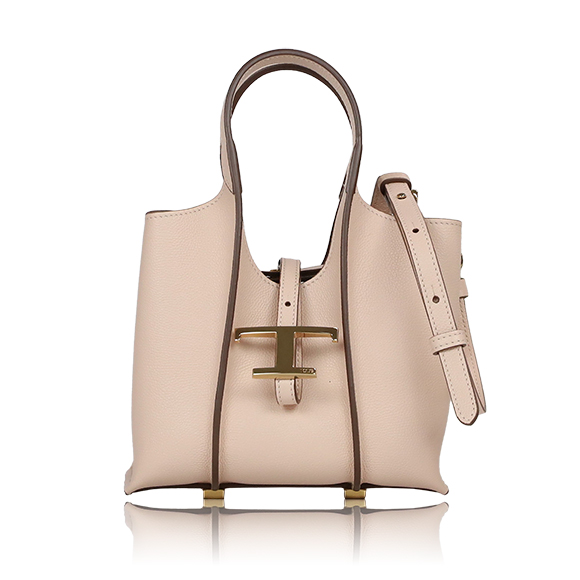 TOD’S Tタイムレスレザーショッピングバッグマイクロ 