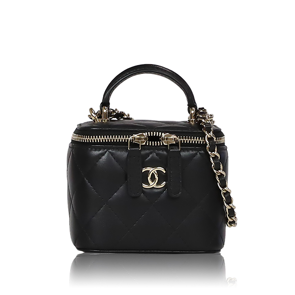 CHANEL ミニヴァニティショルダーバッグ 10 x9 x7cm(幅 x 高さ x マチ)