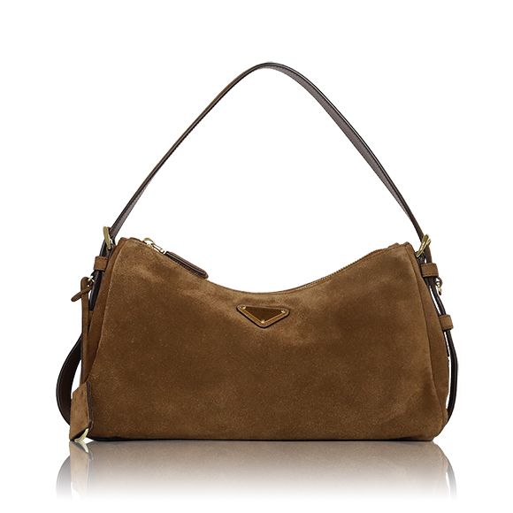 PRADA エメミディアムレザー ショルダーバッグ 30 x17 x10cm(幅 x 高さ x マチ)