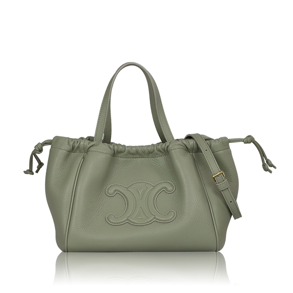 CELINE スモールカバドローストリングキュイルトリオンフ 22&nbsp;x18&nbsp;x12cm(幅&nbsp;x 高さ&nbsp;x マチ)