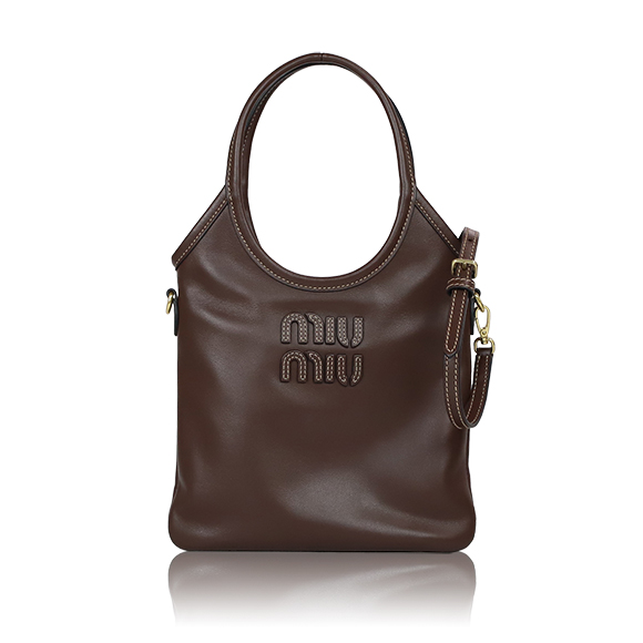 Miu Miu アイビーレザーハンドバッグ 20&nbsp;x23&nbsp;x1cm(幅&nbsp;x 高さ&nbsp;x マチ)