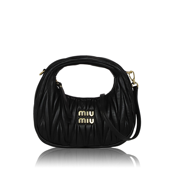 Miu Miu ワンダーマテラッセレザーホーボーミニバッグ 17&nbsp;x10&nbsp;x6cm(幅&nbsp;x 高さ&nbsp;x マチ)