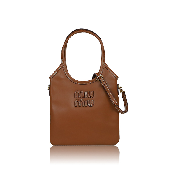 Miu Miu アイビーレザーハンドバッグ 20&nbsp;x24&nbsp;x1cm(幅&nbsp;x 高さ&nbsp;x マチ)