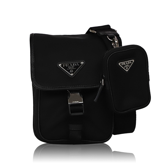 PRADA Re-Nylon xサフィアーノレザーショルダーバッグ 13&nbsp;x18&nbsp;x5cm(幅&nbsp;x 高さ&nbsp;x マチ)