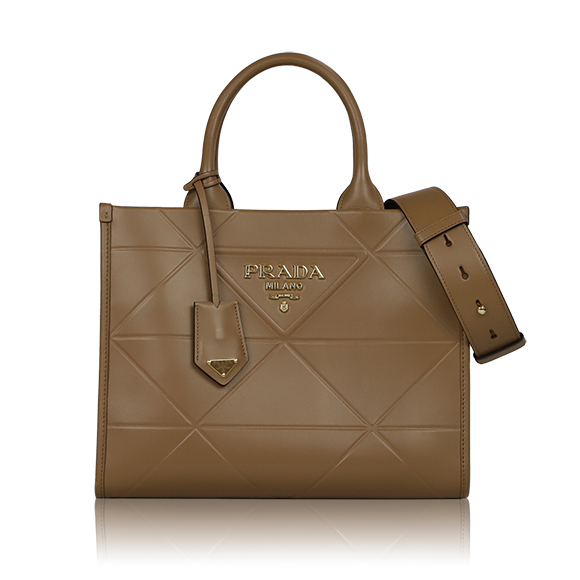 PRADA プラダシンボルステッチレザーバッグ 