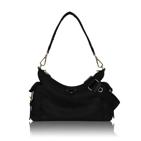 PRADA エクスプローララージRe-Nylon xレザーバッグ 31&nbsp;x21&nbsp;x11cm(幅&nbsp;x 高さ&nbsp;x マチ)