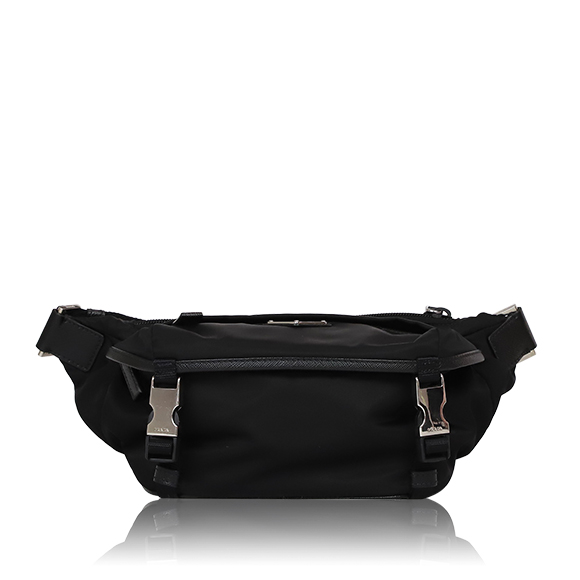 PRADA Re-Nylonxサフィアーノレザーショルダーバッグ 25&nbsp;x12&nbsp;x9cm(幅&nbsp;x 高さ&nbsp;x マチ)