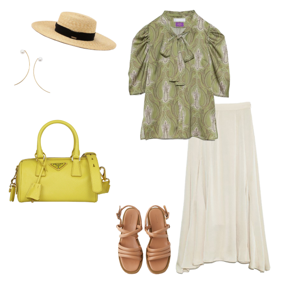 サフィアーノレザートップハンドルバッグ