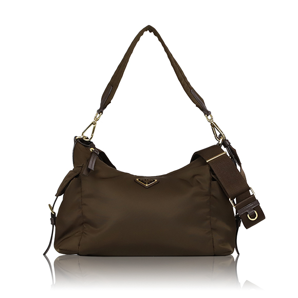 PRADA エクスプローララージRe-Nylon xレザーバッグ 31&nbsp;x21&nbsp;x11cm(幅&nbsp;x 高さ&nbsp;x マチ)