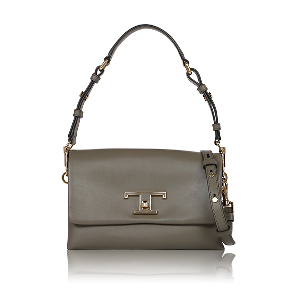 TOD’S Tタイムレスレザーフラップバッグミニ 23&nbsp;x15&nbsp;x6cm(幅&nbsp;x 高さ&nbsp;x マチ)