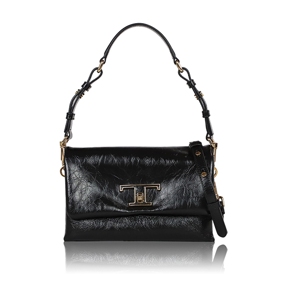 TOD’S Tタイムレスレザーフラップバッグミニ 24&nbsp;x14&nbsp;x7cm(幅&nbsp;x 高さ&nbsp;x マチ)