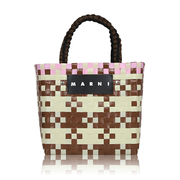 MARNI ジャージーハンドルバスケット 21&nbsp;x21&nbsp;x14cm(幅&nbsp;x 高さ&nbsp;x マチ)