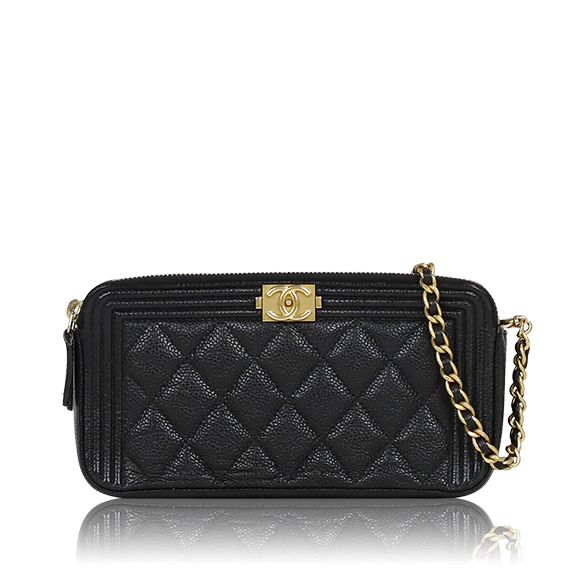 CHANEL ボーイシャネルチェーンウォレット 18&nbsp;x9&nbsp;x3cm(幅&nbsp;x 高さ&nbsp;x マチ)