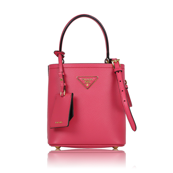 PRADA パニエサフィアーノレザースモールバッグ 17&nbsp;x18&nbsp;x11cm(幅&nbsp;x 高さ&nbsp;x マチ)